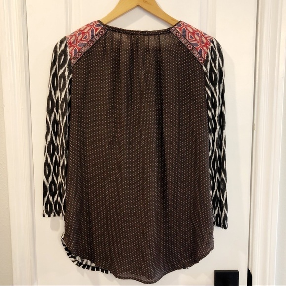 Anthropologie Tassel Boho Palamba embroidered top - Picture 4 of 6